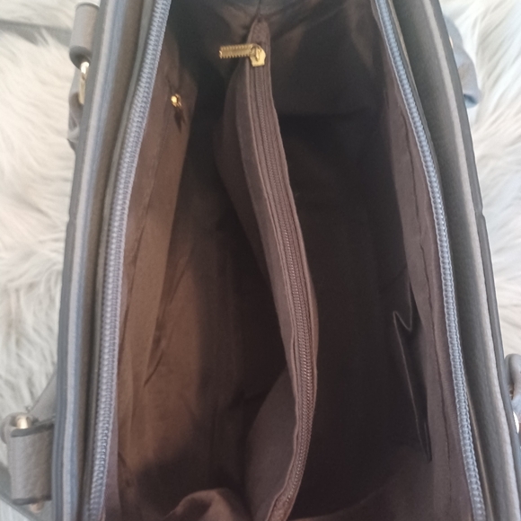 SOLD M - Gray Fashion Satchel Purse Handbag - Picture 8 of 11